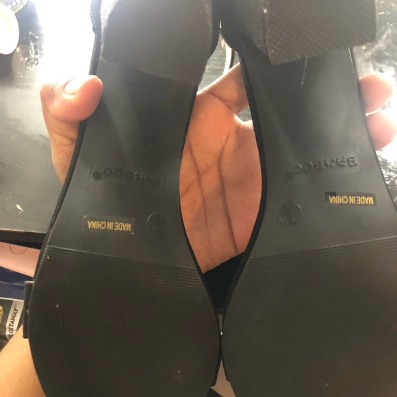 Bamboo Heels Size 10 Black - Picture 3 of 4